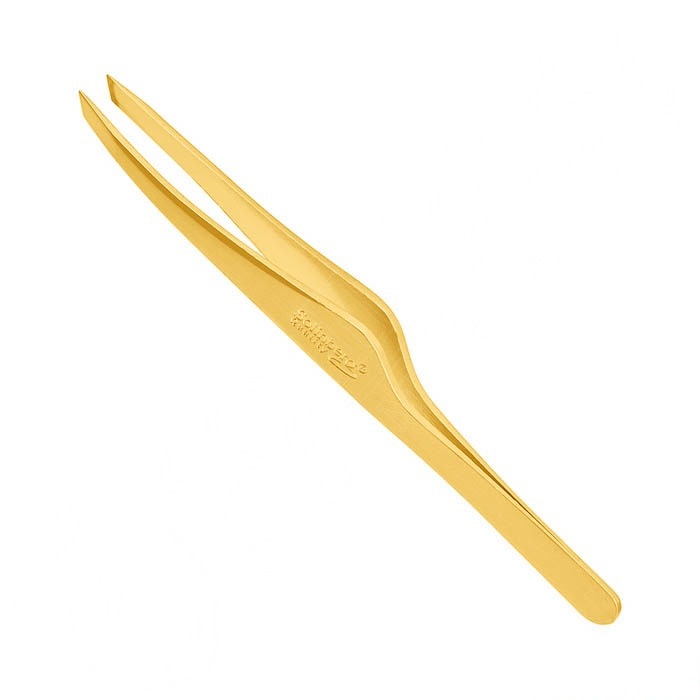 Пинцет для бровей SOLINBERG G805з (ручная заточка), золотой