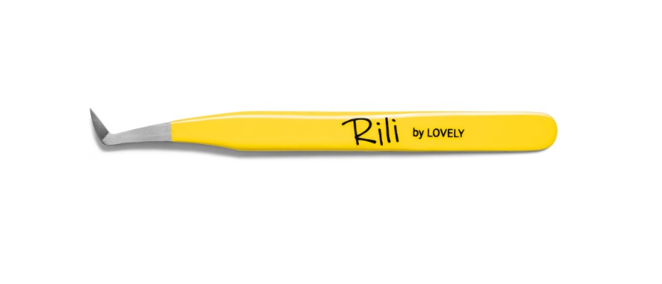 Пинцет RILI для наращивания тип "Круглый сапожок" (Yellow Line)