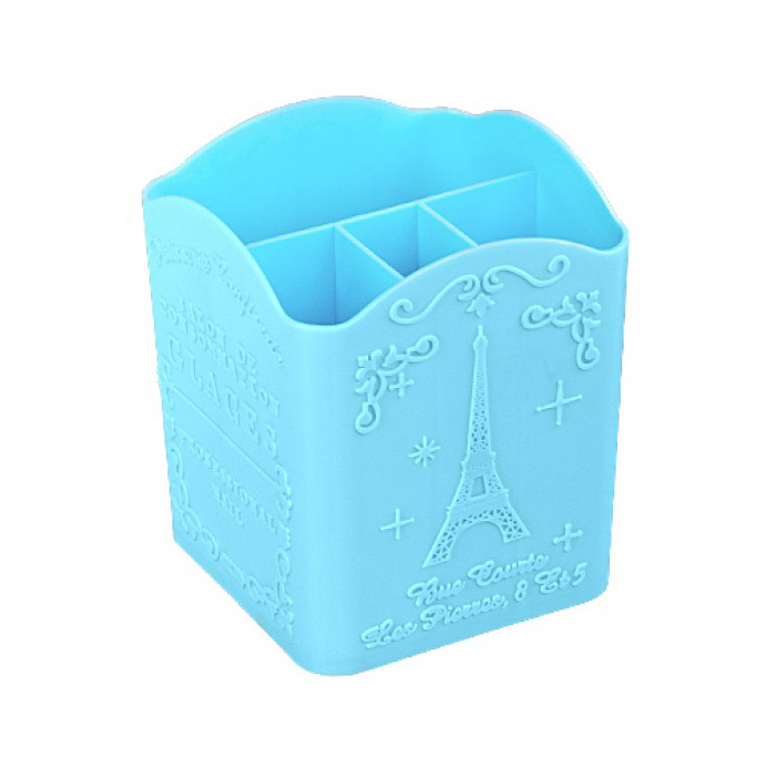 Подставка для кистей и пилок "Париж" малая - голубая