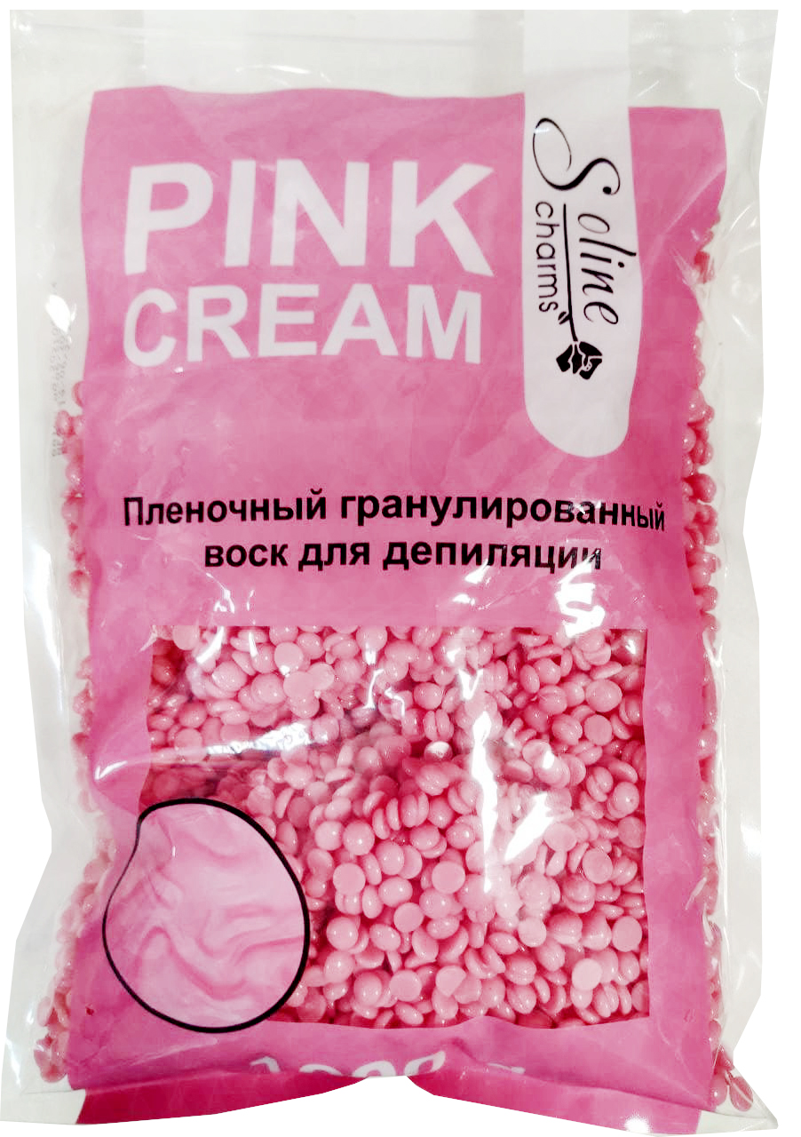 Воск SOLINE пленочный в гранулах Розовый Крем, 1000 гр