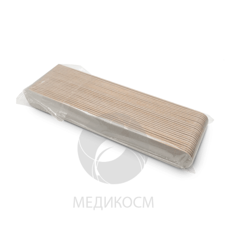.Пилки MEDICOSM прямые овал, на деревянной основе 180/240, 25 шт