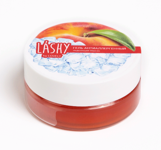 Антиаллергенный гель LASHY с ароматом леденящего персика, 50 г