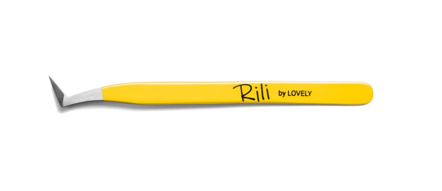 Пинцет RILI для наращивания тип "Сапожок" (Yellow Line)
