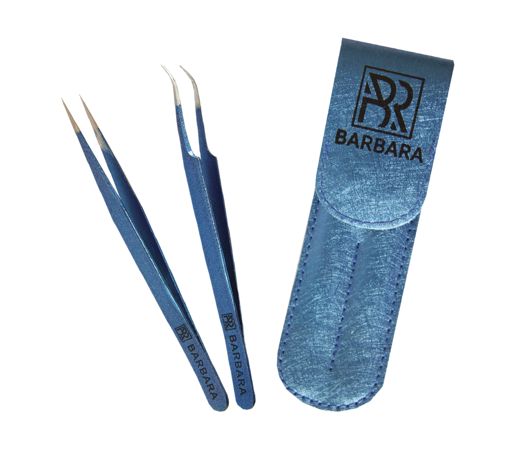  пинцетов BARBARA (синий металлик)