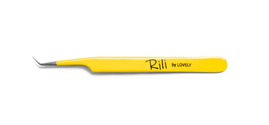 Пинцет RILI для наращивания тип-L 7мм (Yellow Line)