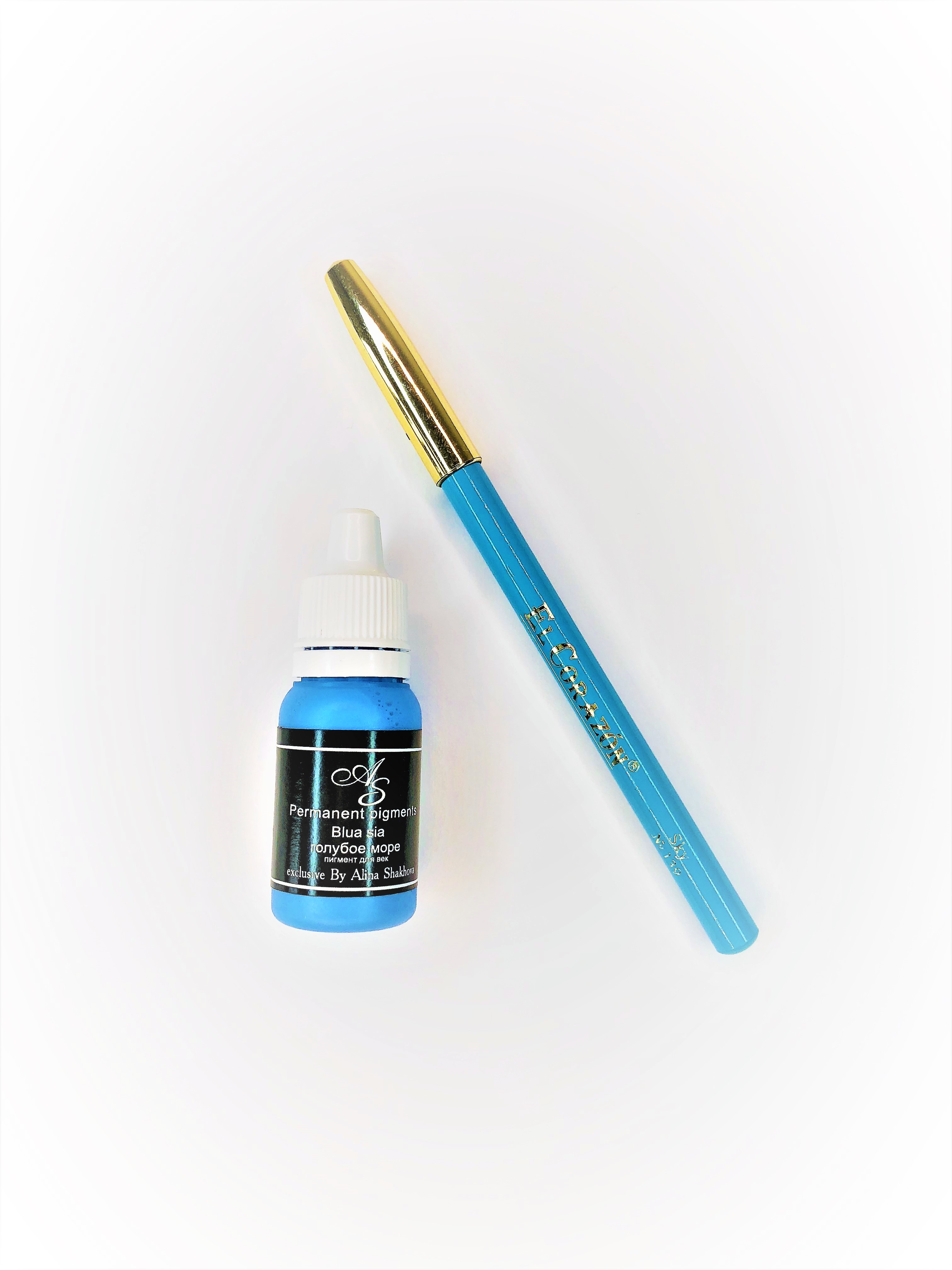 Косметический карандаш для нанесения эскиза (голубое море)